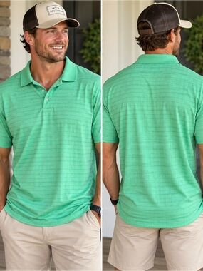 🤠❤️‍🔥 Saddlebred Performance Polo Shirt Men’s XL Green Plaid Golf Polo